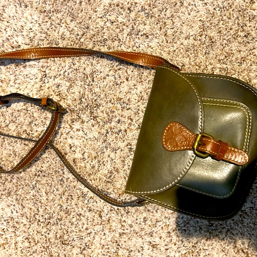 Brand New Olive/Brown Patricia Nash Leather Crossover bag